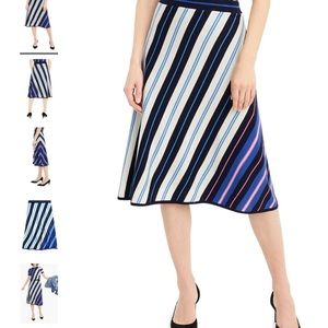 J Crew A-line stripe fine knit skirt